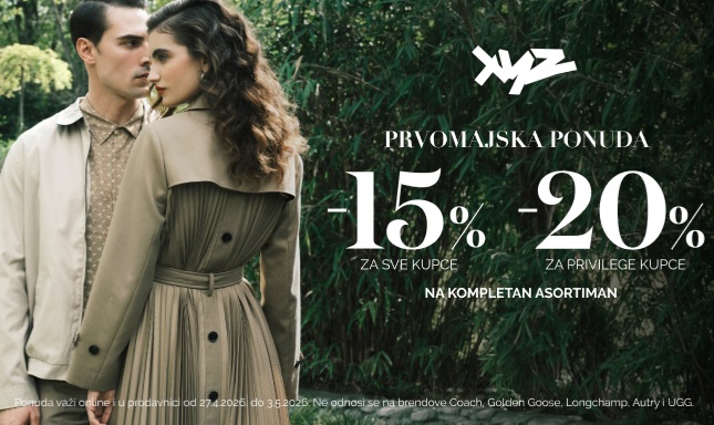 XYZ: Prefinjeni komadi uz posebne Prvomajske popuste